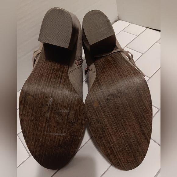 Carlos Santana Tempe Fringe Heel Boties Leather Upper Sz10M Gray Women - Picture 8 of 11